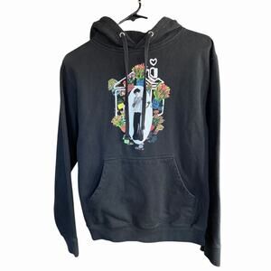 Harry Styles Love on Tour Flowers Print 2022 Black Hoodie Small Athleisure